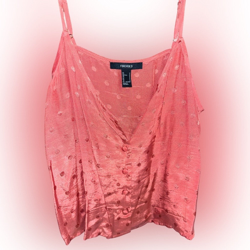 F21 like NEW peach top style blouse, size SMALL